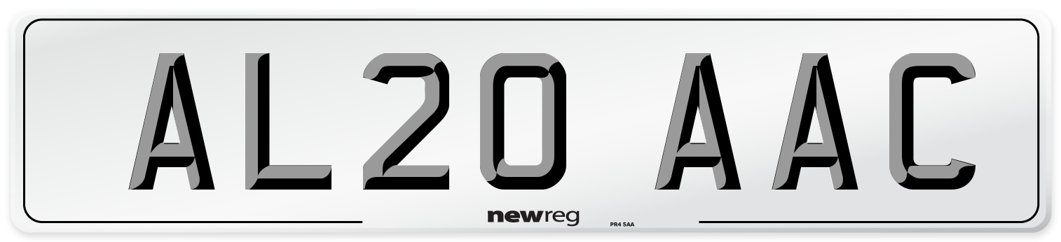 AL20 AAC Number Plate from New Reg